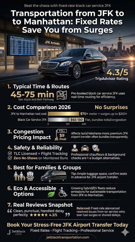 Infographic Transportation From Jfk To