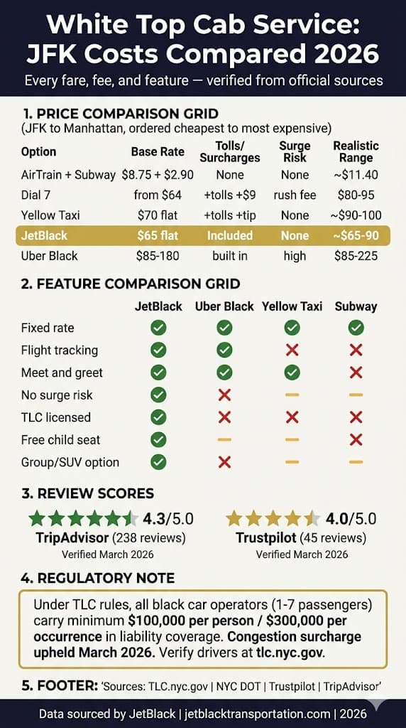 Infographic White Top Cab Service