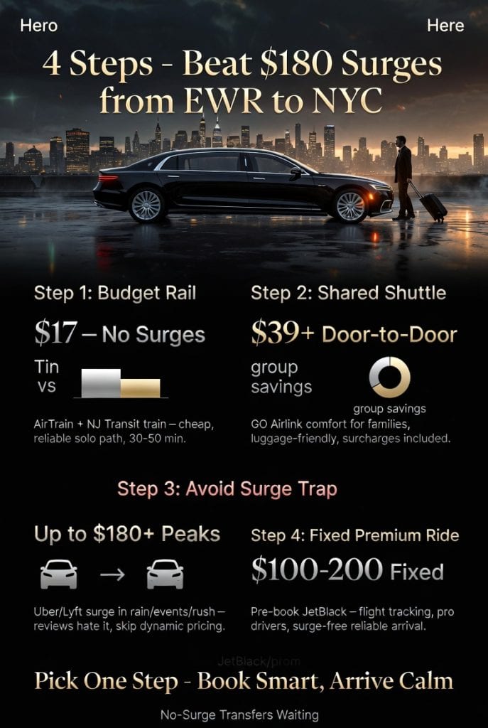 Affordable Transportation From Newark Airport To New York City: 7 Ultimate Hacks 3 April 16, 2026 Infographic Affordable Transportation From Newark Airport To New York City