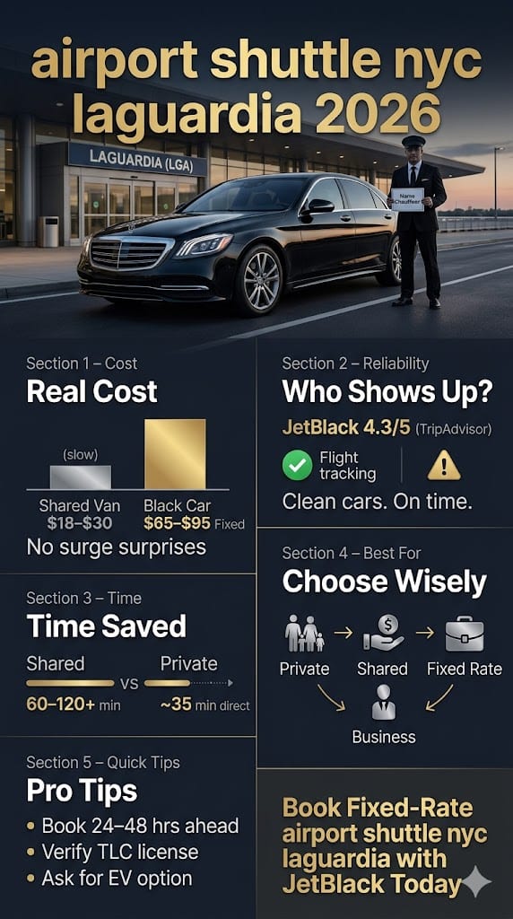 Infographic Airport Shuttle Nyc Laguardia