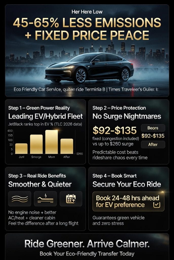 Eco Friendly Car Service From Laguardia To Times Square In 2026: The Real Insider Guide 3 April 15, 2026 Infographic Eco Friendly Car Service From Laguardia To Times Square