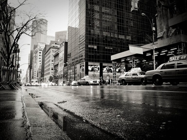 New York, Nature, Rain, Taxi