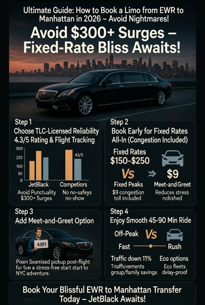 Infographic How To Book A Limo From Ewr To Manhattan