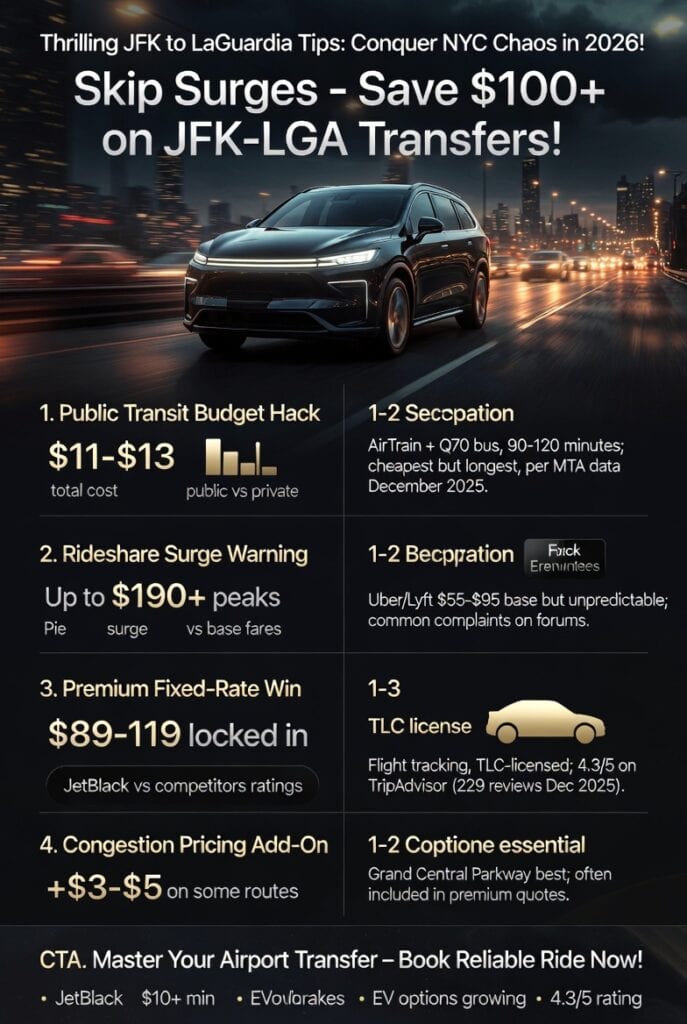 Infographic Jfk To Laguardia Transportation Tips