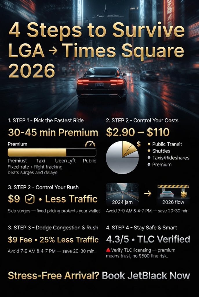 Ultimate Laguardia To Times Square Transportation Tips: Survive The Nyc Jungle In 2026 Like A Pro 3 April 16, 2026 Infographic Laguardia To Times Square Transportation Tips