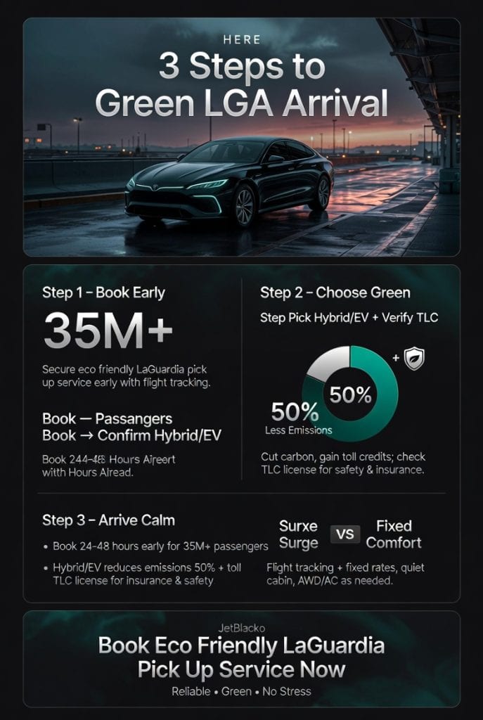 Infographic Eco Friendly Laguardia Pick Up Service