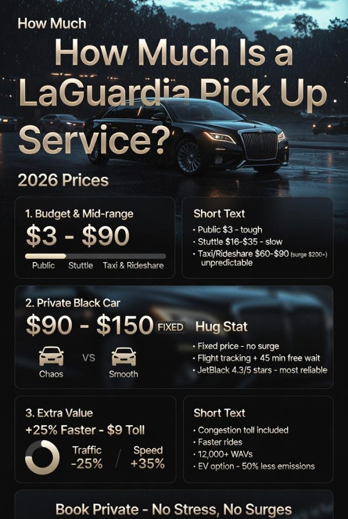 How Much Is A Laguardia Pick Up Service In 2026 – The Real Numbers You’ll Actually Pay (No Bs) 3 April 14, 2026 Infographic How Much Is A Laguardia Pick Up Service