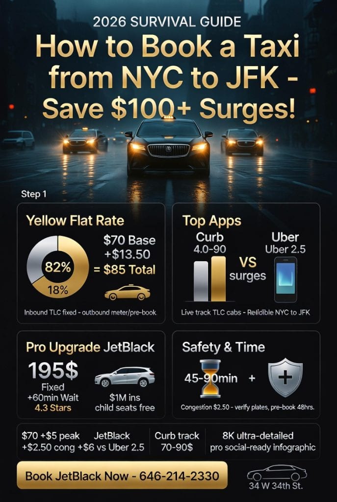 How To Book A Taxi From Nyc To Jfk: The 2026 No-Bs Survival Guide From A Street-Worn Vet 3 April 14, 2026 Infographic How To Book A Taxi From Nyc To Jfk