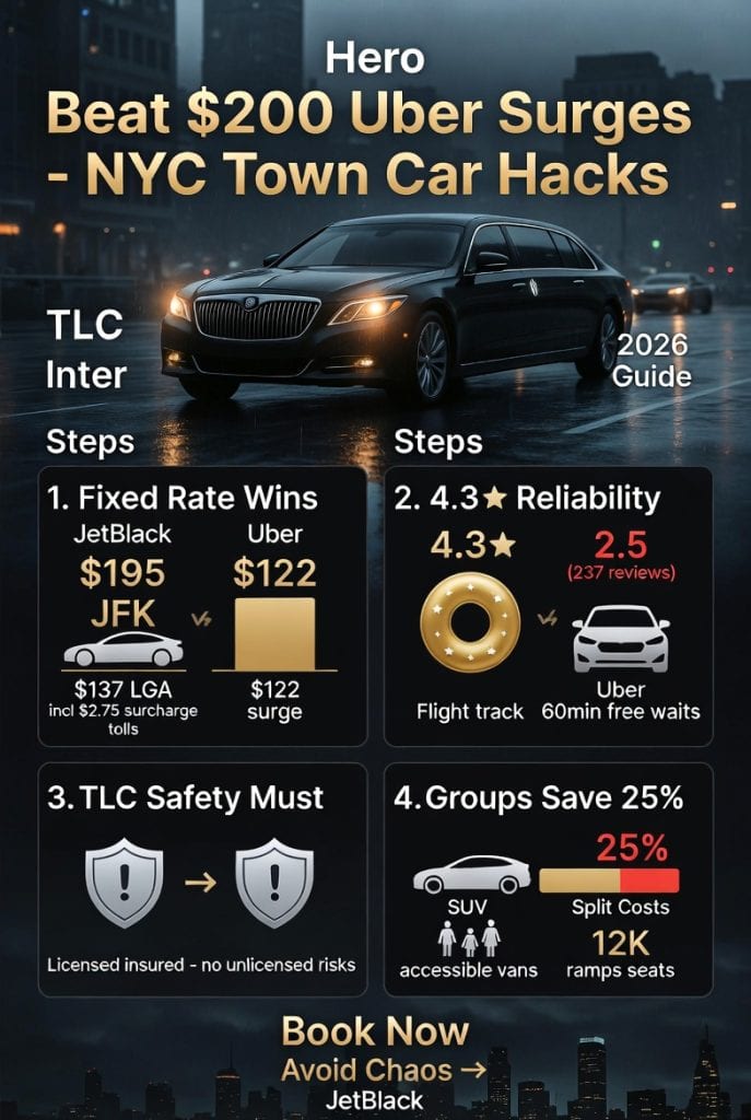 How To Book A Town Car Service In New York: The 2026 Survival Guide 3 April 15, 2026 Infographic How To Book A Town Car Service In New York
