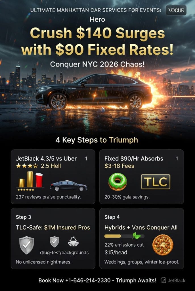 Infographic Manhattan Car Services For Events