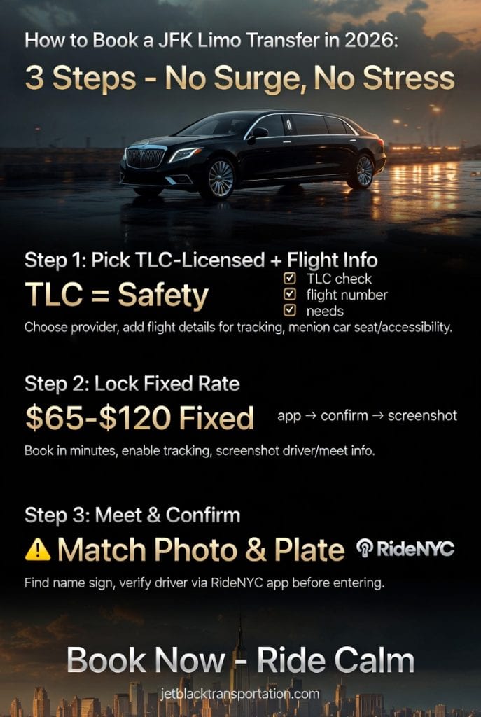 Infographic How To Book A Jfk Limo Transfer