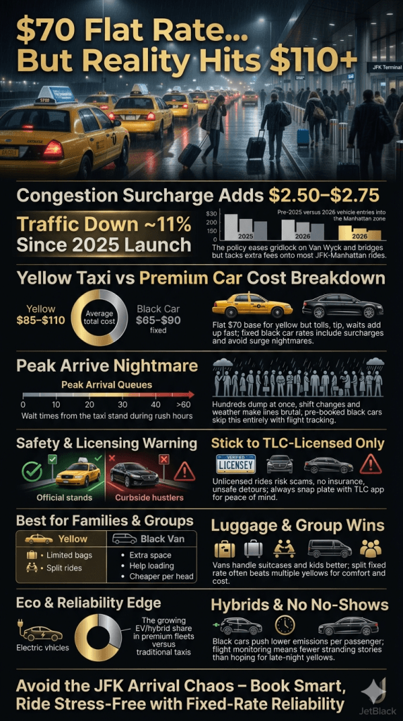 Cost Comparison Chart For Taxi Service Jfk To Manhattan Options Including Surcharges