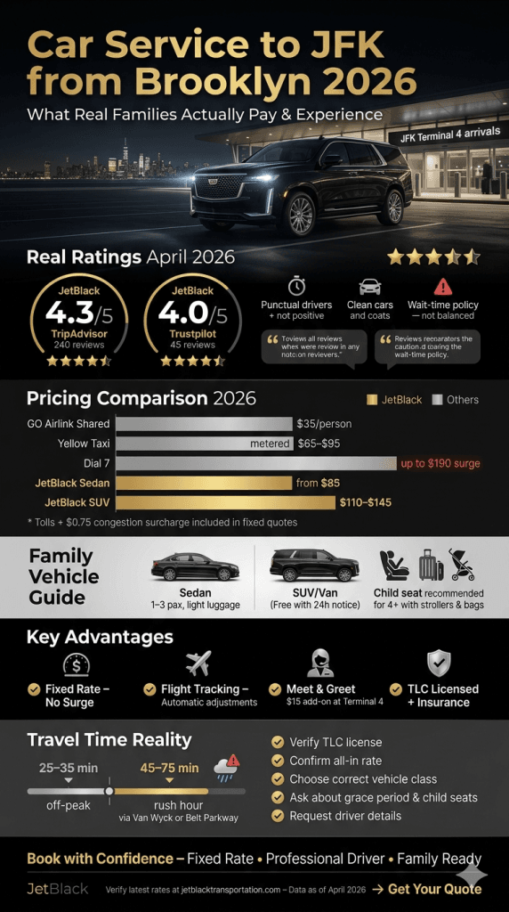 Car Service To Jfk From Brooklyn Reviews 2026 Comparison Infographic 2026 Black Car Taxi Rideshare