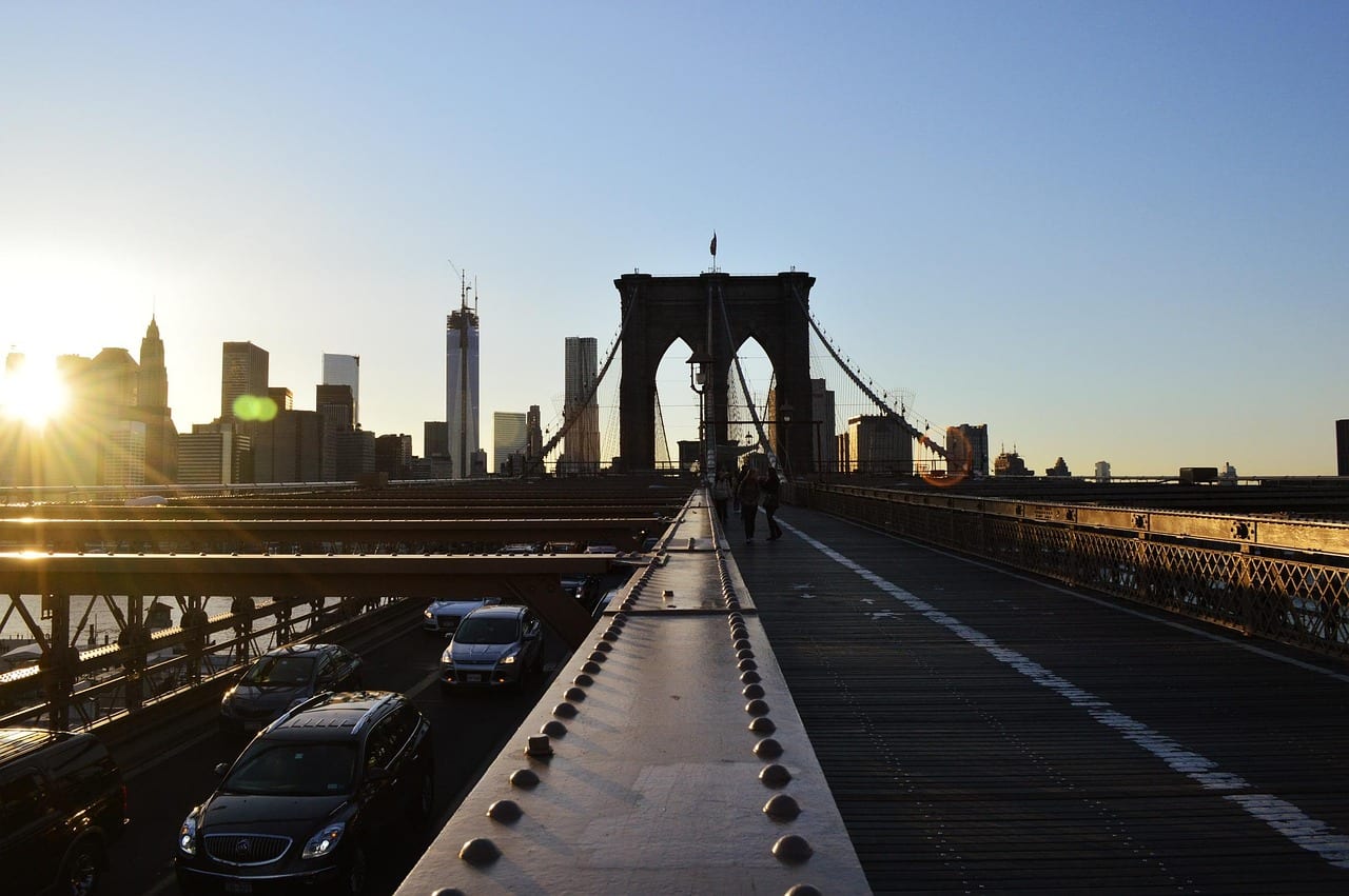 Bridge, Brooklyn, New York, Horizon Line, Rent A Car