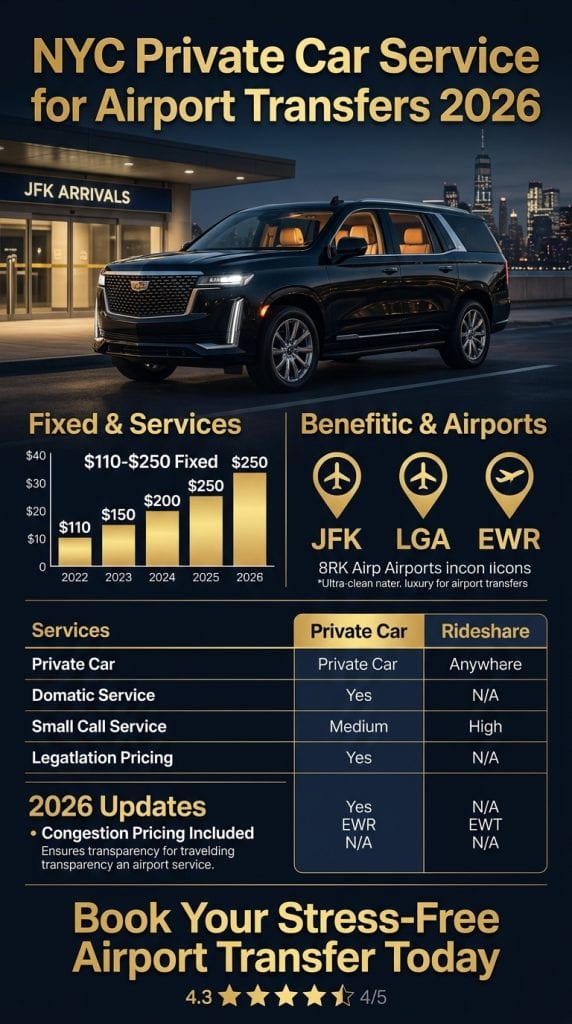  Visual Breakdown Of Nyc Private Car Service For Airport Transfers Pricing And Surcharges 2026