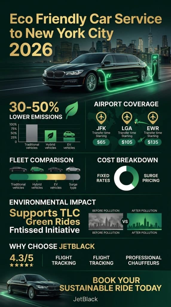  Infographic Eco Friendly Car Service To New York City Carbon Reduction Vs Traditional Rides