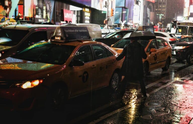 New York Blogs | Articles | News | Tips &Amp; Tricks | Video | Faq | Information | Infograph. 2 June 11, 2026 New York City Taxis In Times Square On A Rainy Night, Reflecting Urban Hustle.