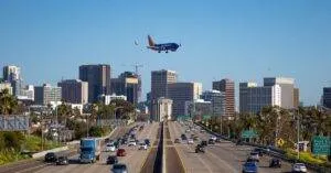 Plane Over A Freeway