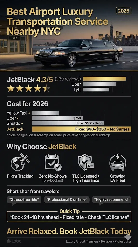 Best Airport Luxury Transportation Service Near By: 5 Honest Facts For Nyc Families In 2026 3 March 31, 2026 Infographic Best Airport Luxury Transportation Service Near By