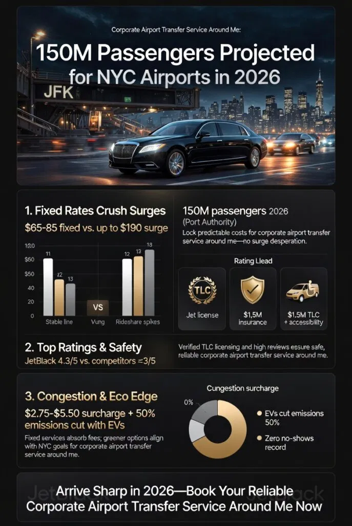 Corporate Airport Transfer Service Around Me: Dodging Nyc'S Chaos In 2026 3 March 26, 2026 Infographic Corporate Airport Transfer Service Around Me