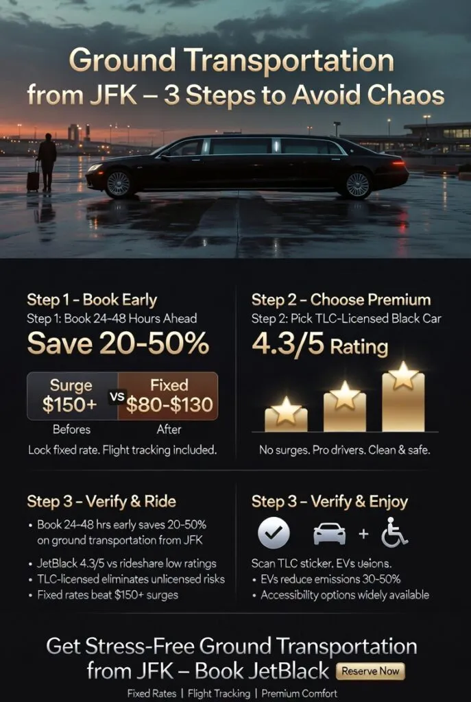 Infographic Ground Transportation From Jfk