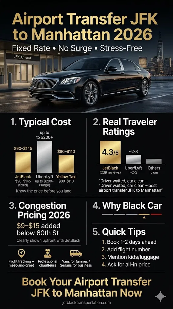 Infographic Airport Transfer Jfk To Manhattan
