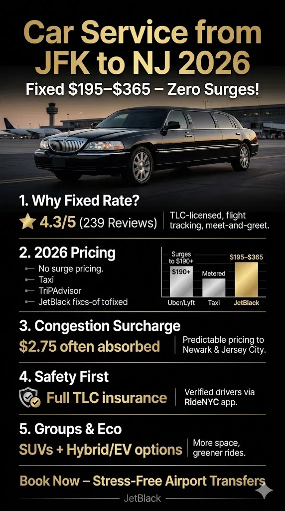 Car Service From Jfk To Nj In 2026: The Ultimate Stress-Free Escape You Desperately Need After A Brutal Flight 3 March 29, 2026 Infographic Car Service From Jfk To Nj