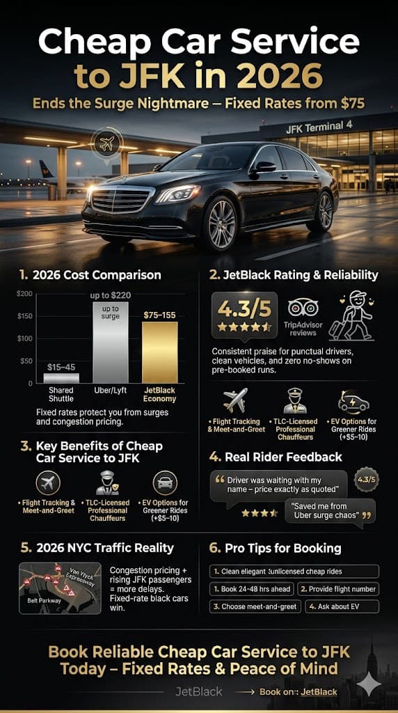 Cheap Car Service To Jfk In 2026: The Ultimate Lifesaver That Finally Ends The Surge Pricing Nightmare 3 June 14, 2026 Infographic Cheap Car Service To Jfk