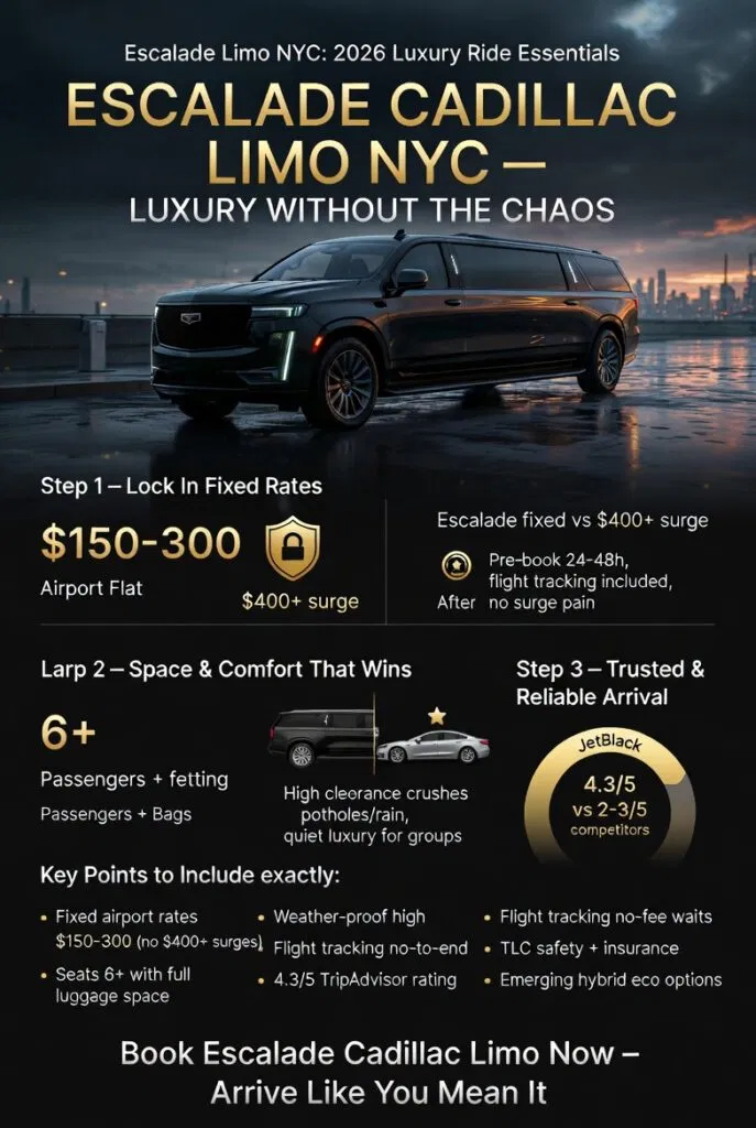 Infographic Escalade Cadillac Limo