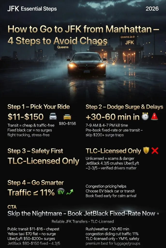 Infographic How To Go To Jfk From Manhattan