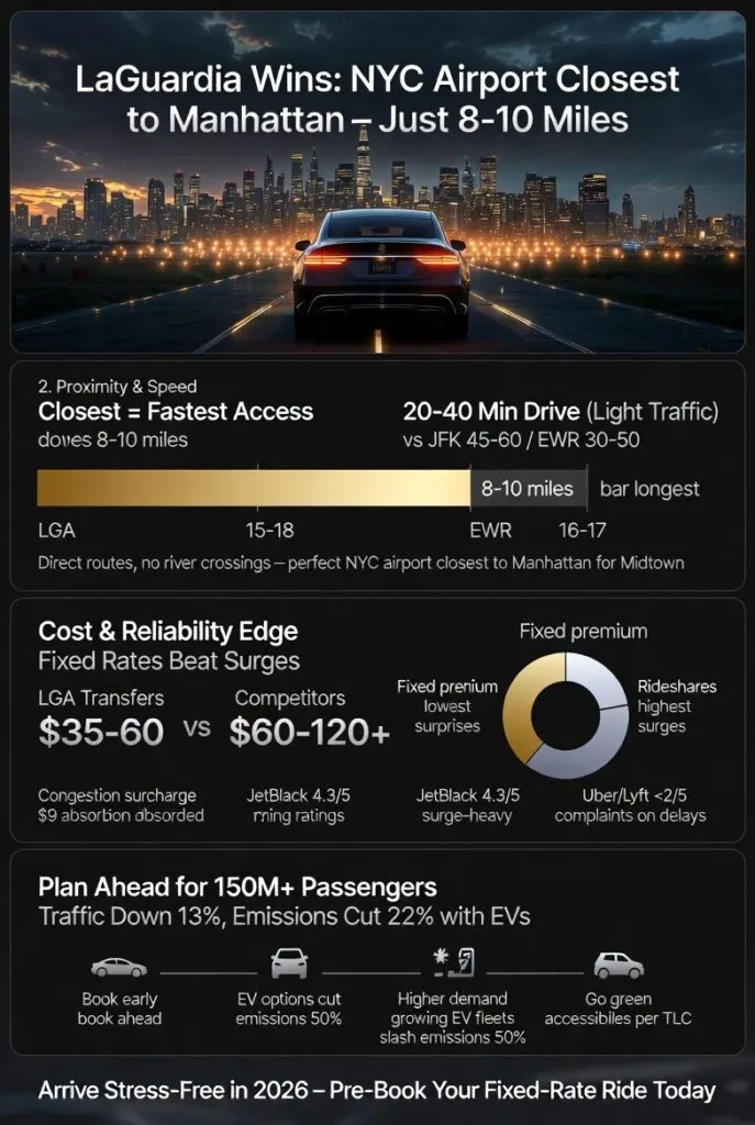 Infographic Nyc Airport Closest To Manhattan