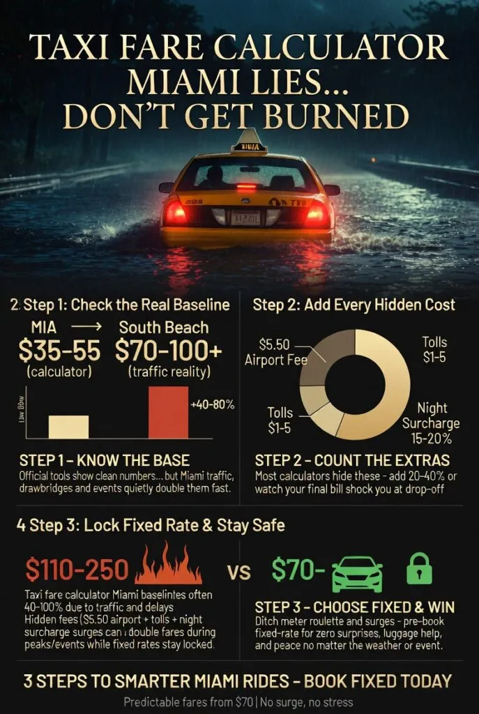 Infographic Taxi Fare Calculator Miami