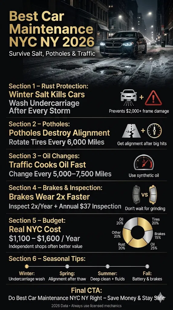 Best Car Maintenance Nyc Ny: Your 2026 Survival Guide To Keeping Your Ride Running Strong In The Concrete Jungle 3 March 30, 2026 Infographic Best Car Maintenance Nyc Ny