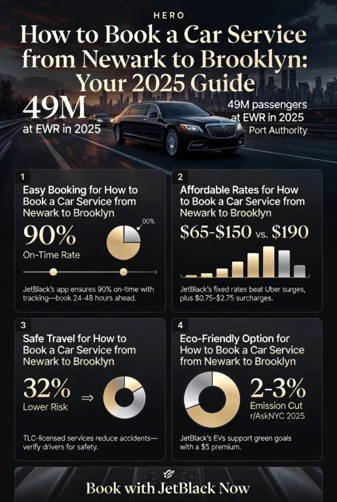 Infographic How To Book A Car Service From Newark To Brooklyn