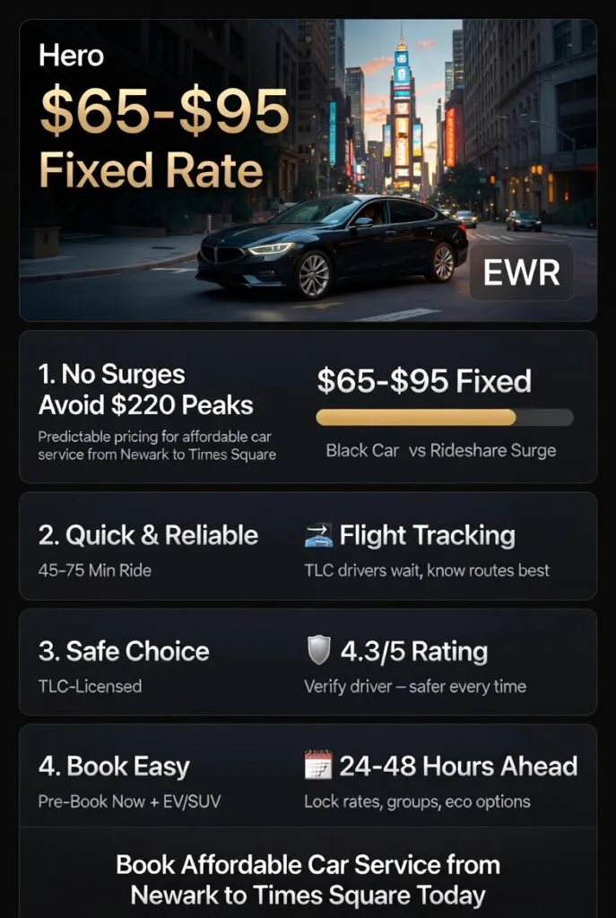 Infographic Affordable Car Service From Newark To Times Square