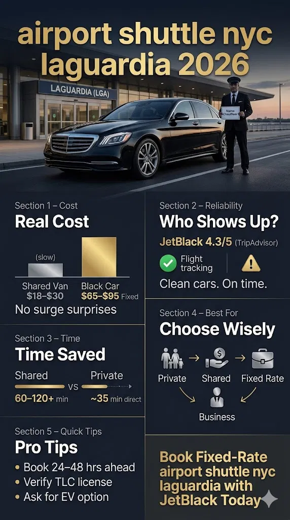 Infographic Airport Shuttle Nyc Laguardia