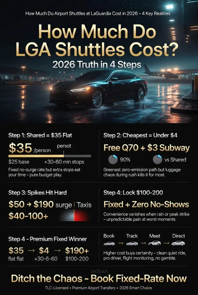 How Much Do Airport Shuttles At Laguardia Cost In 2026 – Real Prices, Hidden Fees &Amp; Smarter Alternatives 3 January 29, 2026 Infographic How Much Do Airport Shuttles At Laguardia Cost