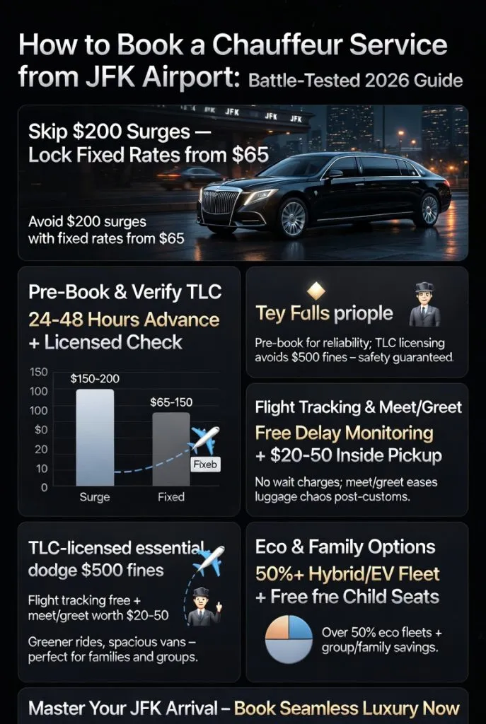 Infographic How To Book A Chauffeur Service From Jfk Airport