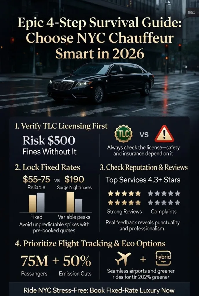 How To Choose A Chauffeur Service In Nyc: Epic 2026 Survival Guide 3 February 1, 2026 Infographic How To Choose A Chauffeur Service In Nyc