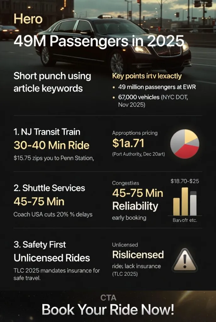 Infographic How To Get From Newark Airport To New York City
