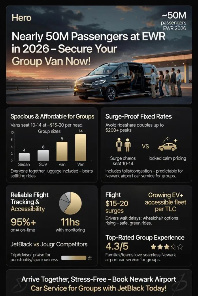 Newark Airport Car Service For Groups: Reliable Rides In 2026 3 January 31, 2026 Infographic Newark Airport Car Service For Groups