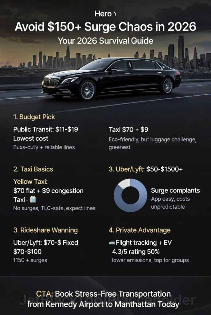 Infographic Transportation From Kennedy Airport To Manhattan