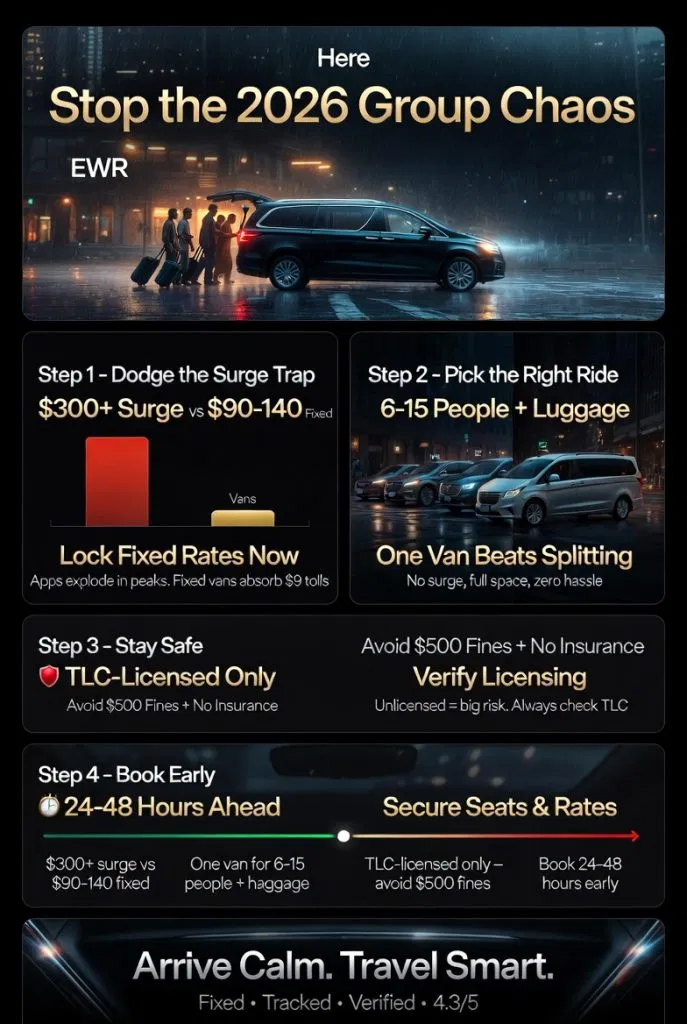 Infographic Transportation From Newark Airport To New York City For Groups