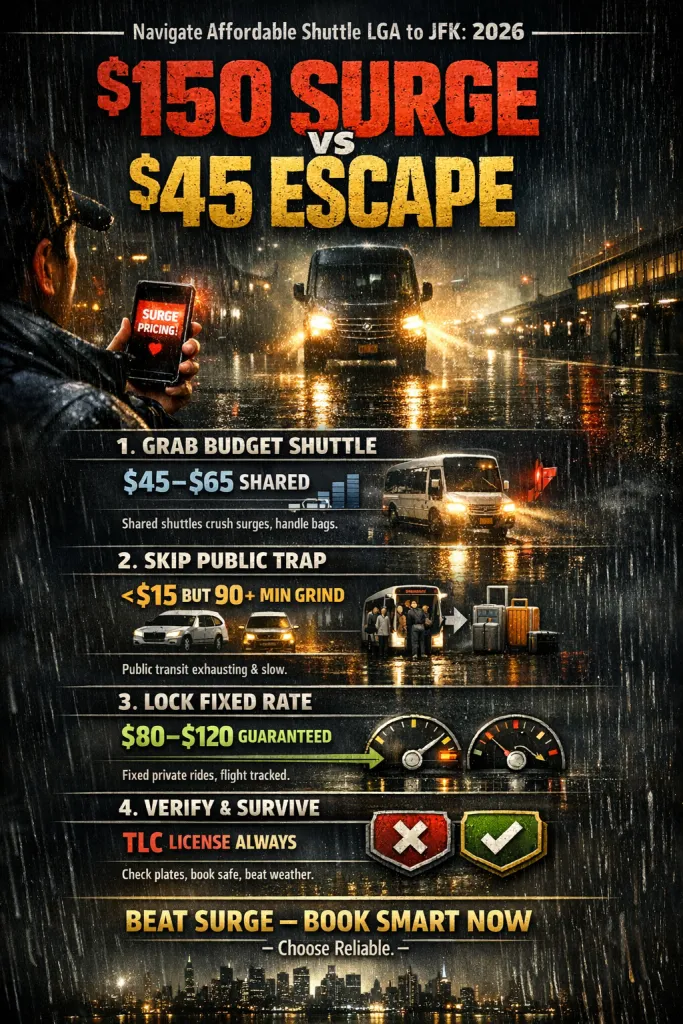 Infographic Affordable Shuttle From Lga To Jfk