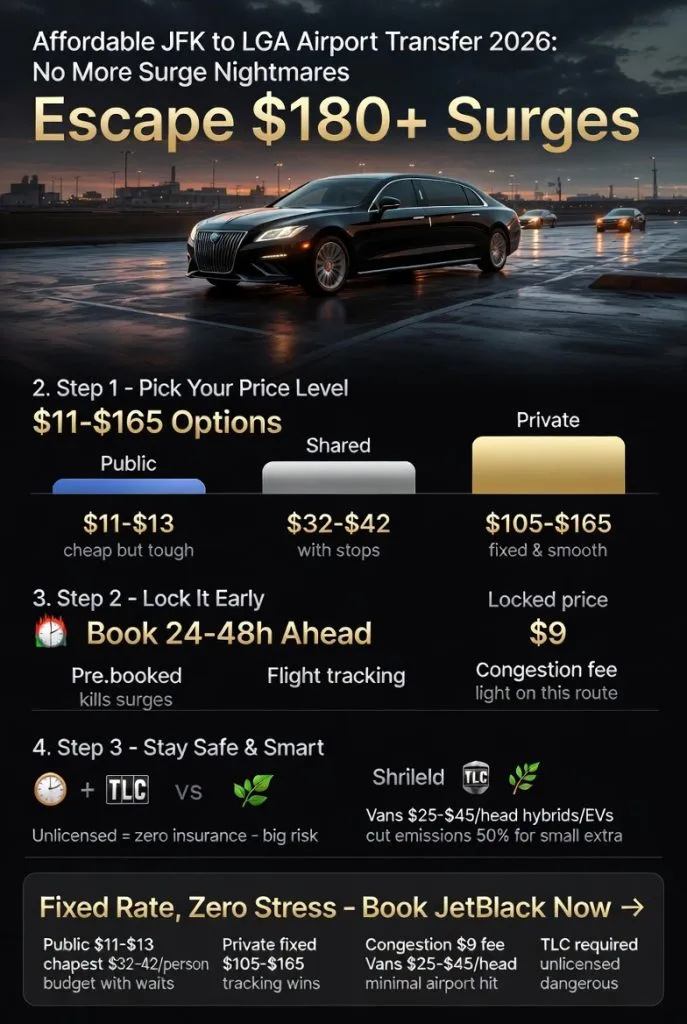 Infographic Affordable Jfk To Lga Airport Transfer