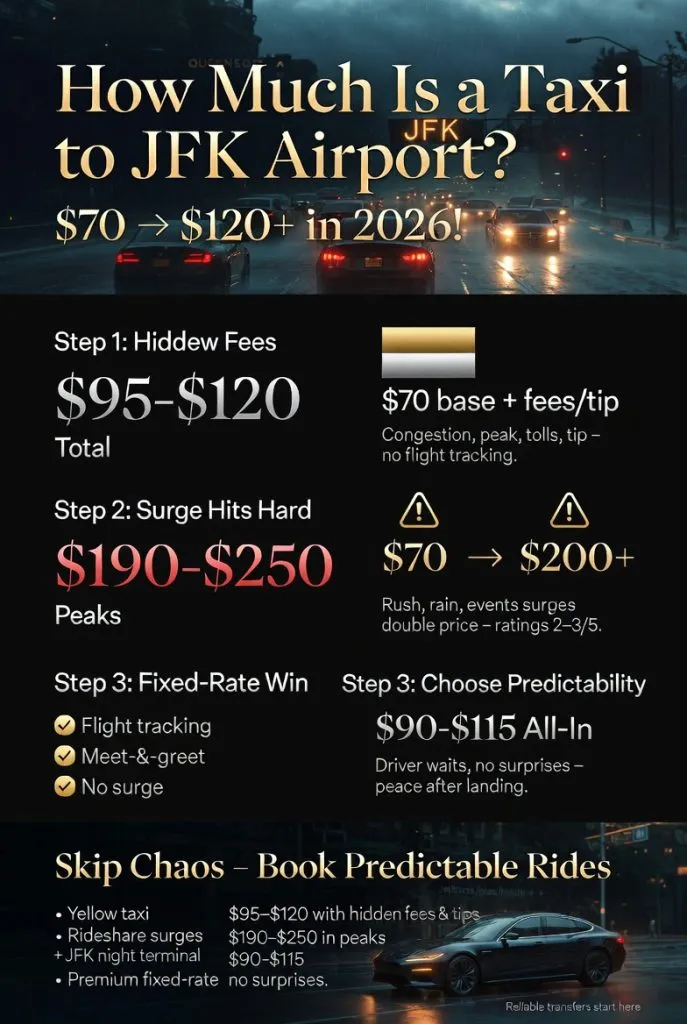 Infographic How Much Is A Taxi To Jfk Airport