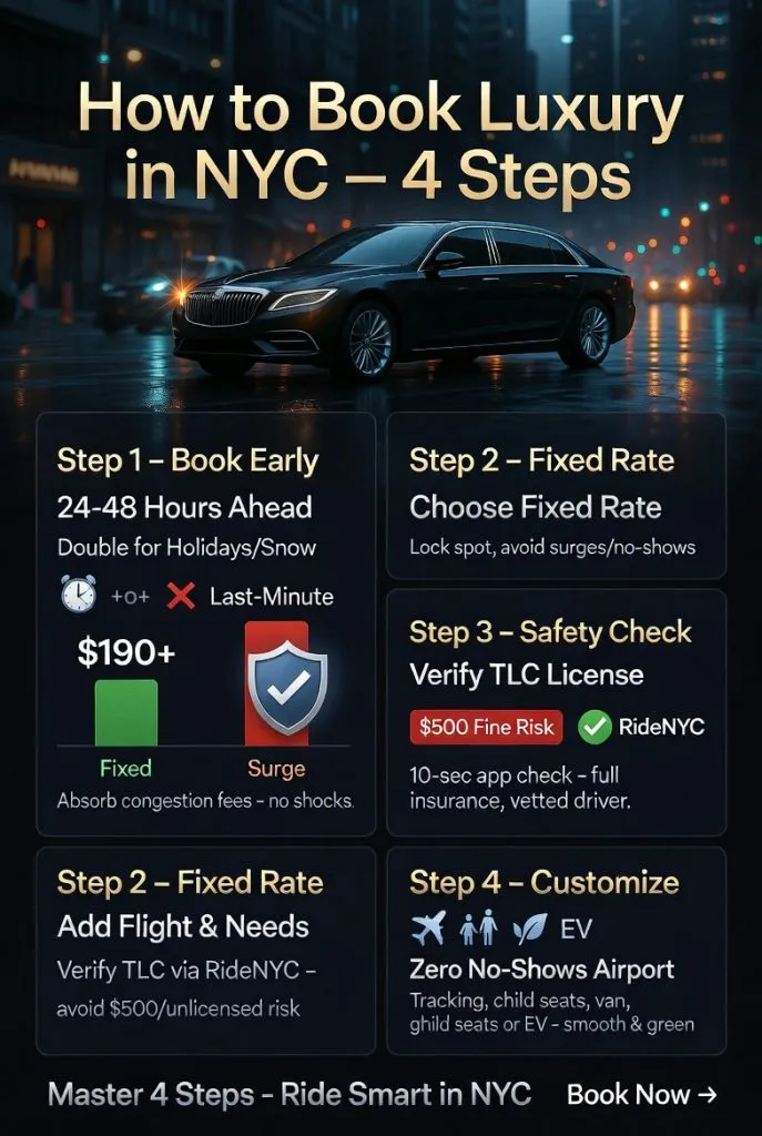 Infographic How To Book A Luxury Car Service In Nyc