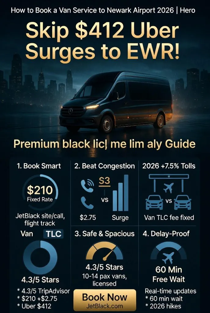 Effortless Guide: How To Book A Van Service To Newark Airport In 2026 – Reliable, Stress-Free Rides Await 3 February 14, 2026 Infographic How To Book A Van Service To Newark Airport