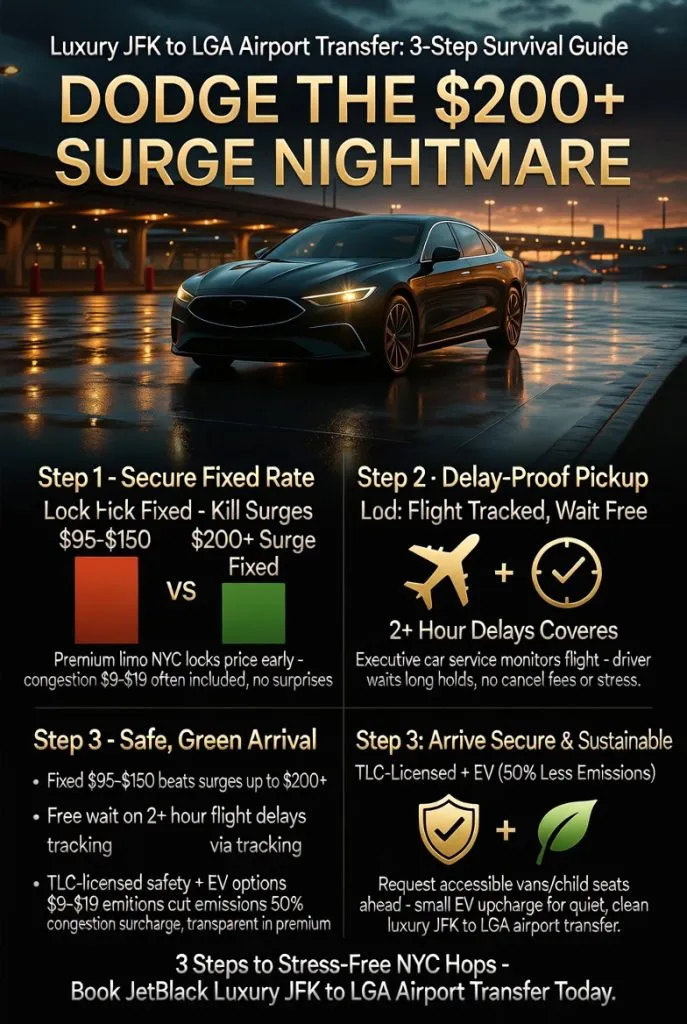 Luxury Jfk To Lga Airport Transfer In 2026: The Only Ride That Doesn’t Make You Want To Scream 3 February 24, 2026 Infographic Luxury Jfk To Lga Airport Transfer