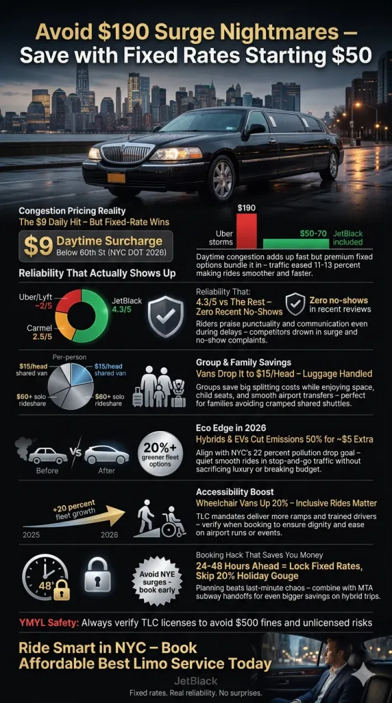 Affordable Best Limo Service Nyc-Infographic Affordable Best Limo Service Nyc Vs Congestion Costs 2026